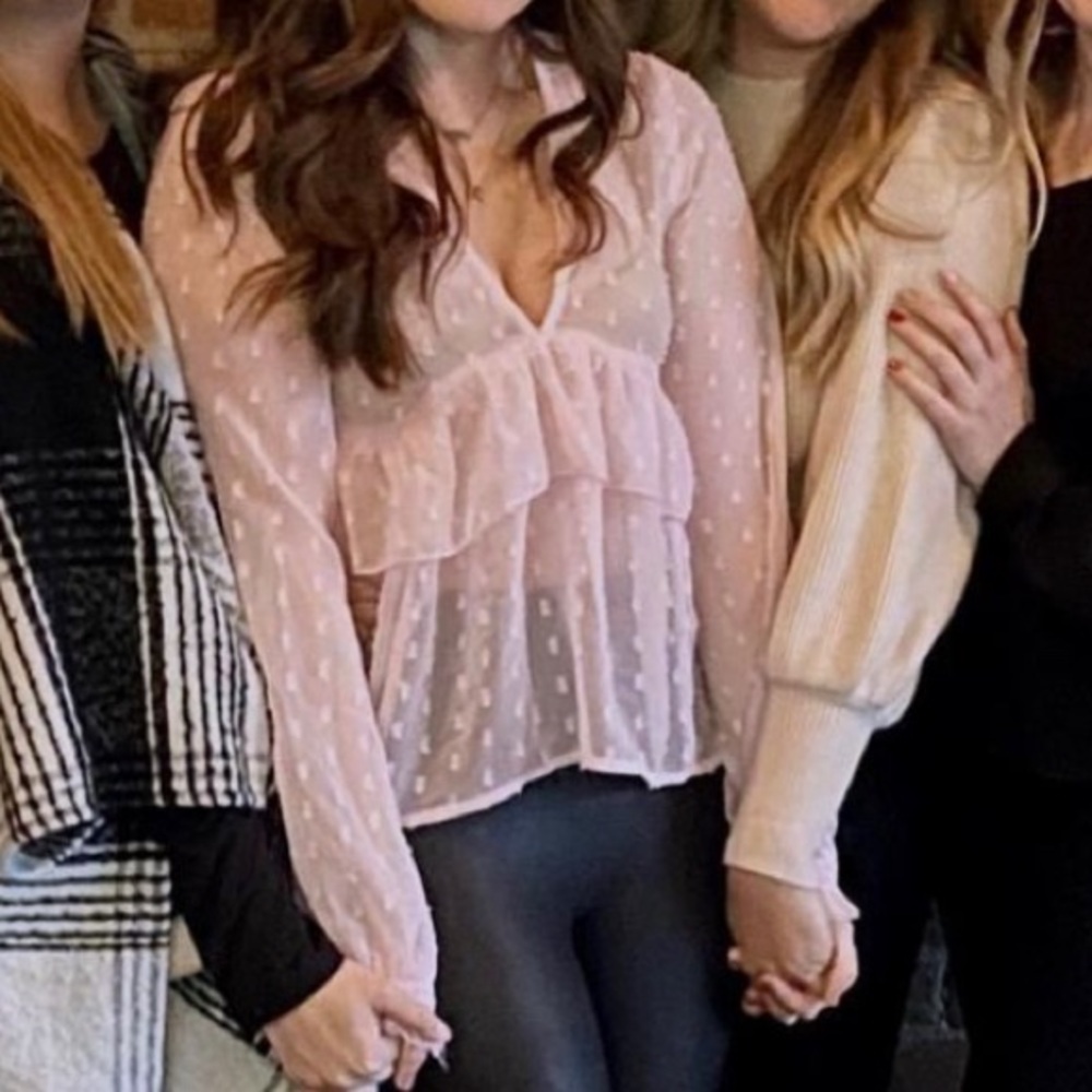 ASOS sheer top - pink / perf for going out!